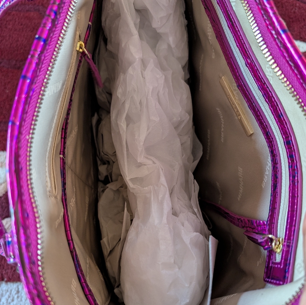 BRAHMIN Voltage Violet Medium Asher Tote - Picture 3 of 3